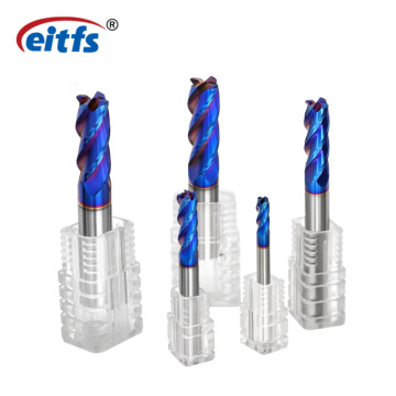 HRC 65 Naco Blue Coating Solid Carbide End Mill for Stainless Steel